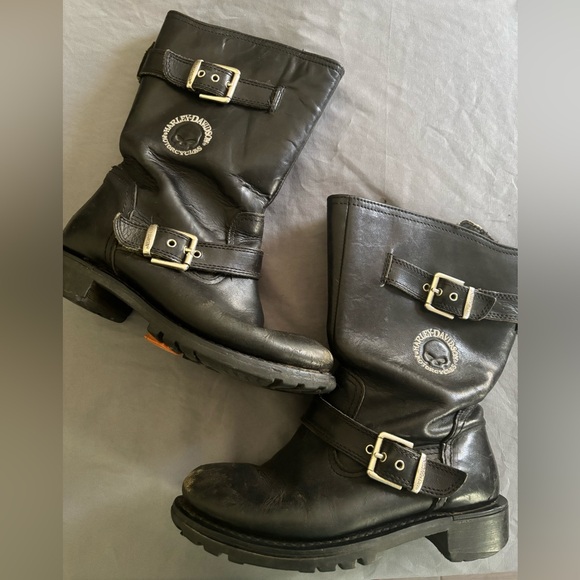 Harley-Davidson Shoes - Harley-Davidson Black Leather Riding Boots